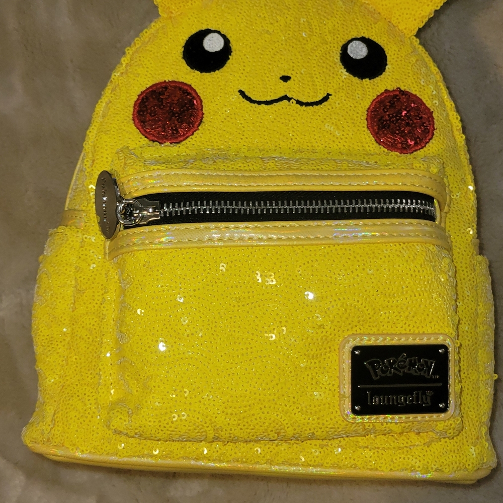 Loungefly Yellow Sequin Pikachu Backpack